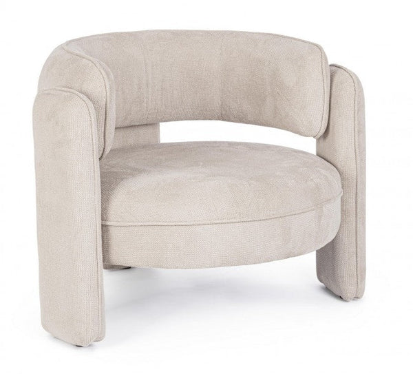 acquista Poltrona Soggiorno 94x88x73 cm Aisha in Tessuto Beige