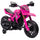 Moto Elettrica per Bambini 3-8 Anni con 12V Doppi Motori Rotelle e Clacson 3 km/h Capacità 30kg Rosa