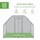 Recinto per Galline 280x190x195 cm con Copertura in Acciaio