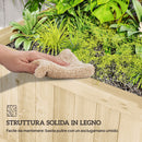 Fioriera da Giardino 90x45x183 cm con Traliccio per Piante Rampicanti in Legno Naturale      