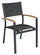 Sedia Impilabile da Giardino 57x58x88 cm in Alluminio e Textilene Tenerife Nero