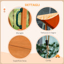 Set con Scivolo 2 Altalene da Giardino e Parete da Arrampicata per Bambini 261x269x228 cm in Legno