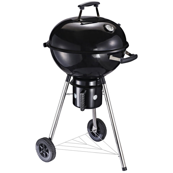 sconto Barbecue a Carbone Carbonella in Acciaio Portatile 2 Ruote 50x63x94 cm Round