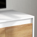 Parete Attrezzata Mobile TV fino a 50"" e Pensile 120x41x43,3 cm Bianco e color Legno  