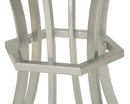 Tavolinetto Istanbul Ø56x68 cm in Ferro e Marmo Argento e Bianco      