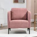 Poltroncina 73x74x82 cm in Velluto a Coste Rosa