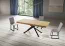 Tavolo Allungabile 200-460x90x77 cm Niket Quercia Natura Gambe Antracite
