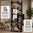 Libreria a 6 Ripiani 60,5x22x162,5 cm Scaffalatura Verticale Moderna Antracite      