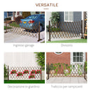 Recinzione da Giardino con Larghezza Regolabile 37-225 cm in Legno Effetto Carbonizzato