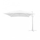 Ombrellone da Giardino con Led Pitagora 3x4 m in Alluminio Bianco Telo Bianco