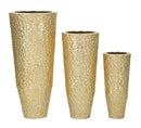 Porta Vasi Glasy Tris Ø50,8x114,9 cm - Ø40x92,7 cm - Ø29,8x70,5 cm in Ferro Oro      