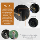 Barbecue a Gas 4 Fuochi 110x50x100 cm in Metallo Nero