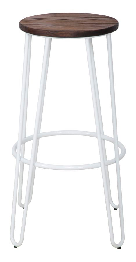 Set 2 Sgabelli Ø39x76 cm Detroit in Legno e Ferro Bianco acquista