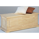 Cassapanca Baule in Legno Abete Grezzo 120x47x46cm Fumer Atene