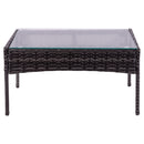 Set Salotto da Giardino 4 Posti Effetto Rattan Antracite Rodi      