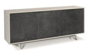Madia 3 Ante 177x74x41 cm Ossido Bianco/Ossido Nero