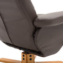 Poltrona Relax Reclinabile con Poggiapiedi in Similpelle Marrone 