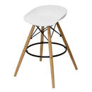 Set 2 Sgabelli da Cucina 43x42x77 cm Gambe in Legno Alfred Bianchi