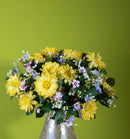 Set 2 Cespuglio Artificiale di Gerbere Mini Altezza 51 cm Giallo