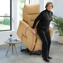 Poltrona Alzapersona Elettrica 1 Motore 77x79x115 cmin Tessuto Beige