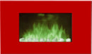 Camino Elettrico da Parete Effetto Fiamma 2000W CheminArte Red Line Rosso