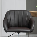 Sedia Poltrona Operativa da Ufficio 60x59x79-89 cm in Similpelle Marrone