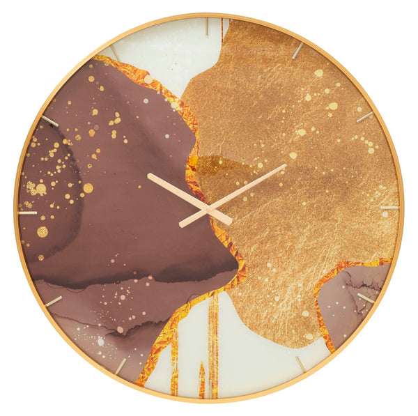 Orologio da Parete Glody 5x80x5 cm in Vetro MDF e Metallo Multicolor sconto