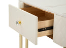 Console Angolare Sharon 84,5x60x77 cm in Pino e MDF e Metallo e Plastica      