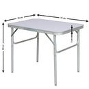 Tavolino Pieghevole con Struttura in Alluminio 75x55x60 Ideale per Campeggio