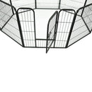 Recinto Recinzione per Cuccioli Cani 8pz 80x80 cm Nero 