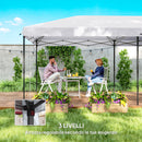 Gazebo da Giardino 6x3 m Pieghevole con Zanzariera e Borsa di Trasporto in Acciaio e Tessuto Oxford Crema      