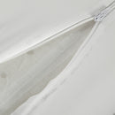 Cuscino Cervicale Memory Foam a Doppia Altezza 60x40x10-12 cm con Copertura Rimovibile e Lavabile Bianco Crema  