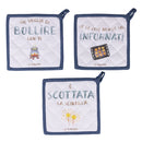 Set 3 Presine 20x20 cm in Cotone VdE Tivoli 1996 Le Travisate Bianco
