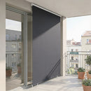 Tenda a Rullo Avvolgibile 240x160 cm in Poliestere Anti-UV con Catenella Grigio Scuro      
