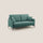 Divano 2 Posti 160x94x90 cm in Tessuto Verde Acqua