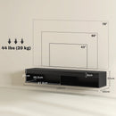 Mobile TV fino 75"" Sospeso con Luci LED 16 Colori e Telecomando 180x40x30 cm Nero