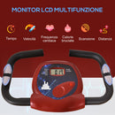 Cyclette Magnetica Pieghevole 43x97x109 cm con Display LCD Rossa
