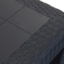 Tavolo Dallas 80x80x74 h cm in Wicker Antracite