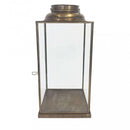 Lanterna Nancy Media 18x18x33,5 h cm in Acciaio Ottone antico