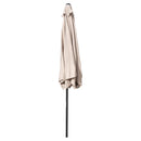 Ombrellone da Giardino Cuba Ø 300x236 cm Struttura in Acciaio e Copertura in Poliestere Tortora      