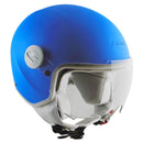 Casco Demi-Jet per Bambini Visiera Sagomata CGM Magic Mono 205A Azzurro Opaco Varie Misure