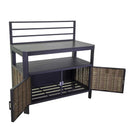 Mobile Bar Angolare da Giardino 296x176xh125 cm in Alluminio Avalon Antracite