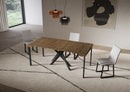 Consolle Allungabile 90-196x40x77 cm Saki Small Noce Gambe Antracite 