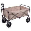 Carrello Portatutto 81 L Pieghevole con Ruote 90x54x100,5 cm Struttura in Acciaio Sabbia      
