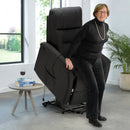 Poltrona Alzapersona Elettrica 1 Motore 77x79x115 cmin Tessuto Nero