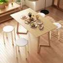 Set 4 Sgabelli Rotondi e Impilabili Ø40x45 cm in Legno Bianco  