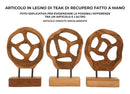 Scultura Lubang 18x10x27 cm in Teak Riciclato         