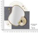 Specchio da Muro Art 80x7x72,4 cm in Ferro e Specchio e MDF Multicolor      