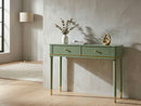 Console Camille Verde 101x37x78 cm in Pino e MDF e Ferro      