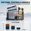 Frigorifero per Auto72,6x39x51,3 cm Capienza 50L Compressore Doppia Zona Controllo App Nero      